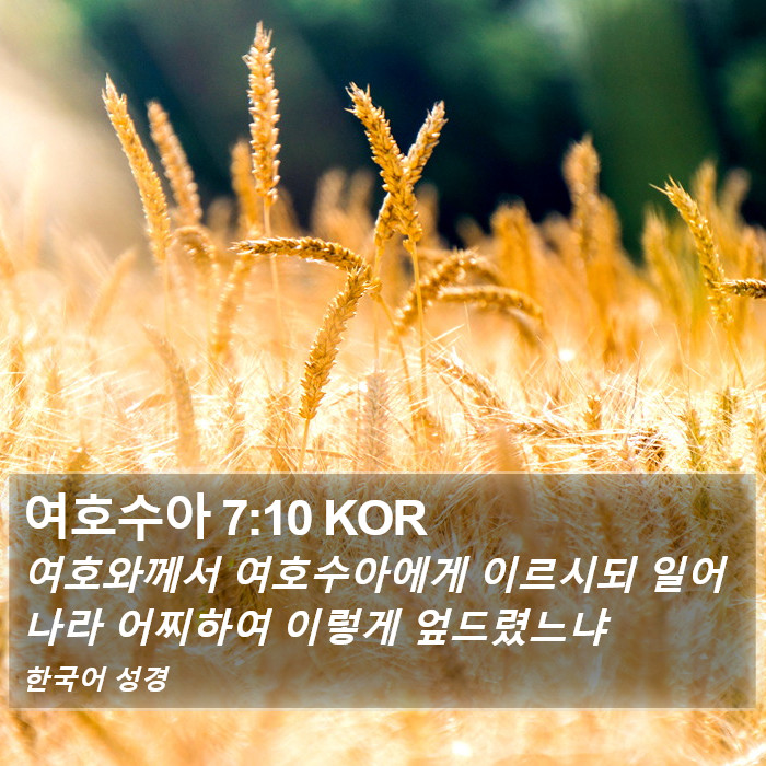 여호수아 7:10 KOR Bible Study