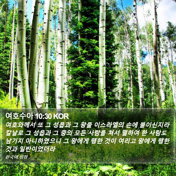 여호수아 10:30 KOR Bible Study