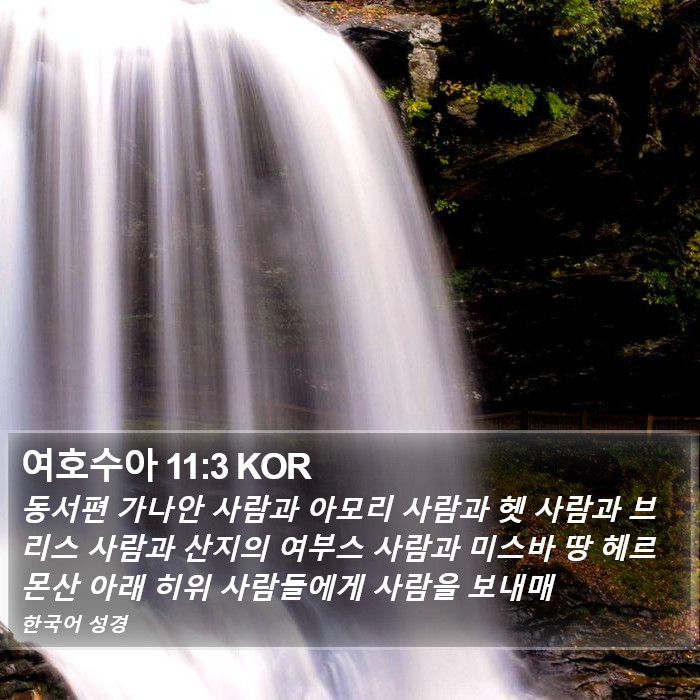 여호수아 11:3 KOR Bible Study