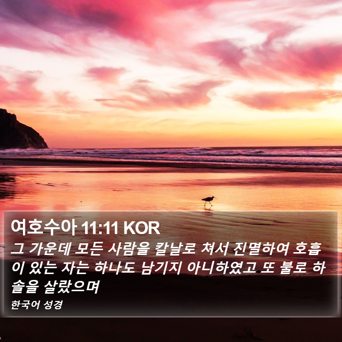 여호수아 11:11 KOR Bible Study