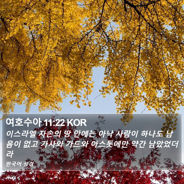 여호수아 11:22 KOR Bible Study