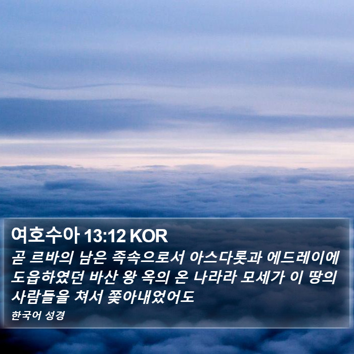 여호수아 13:12 KOR Bible Study