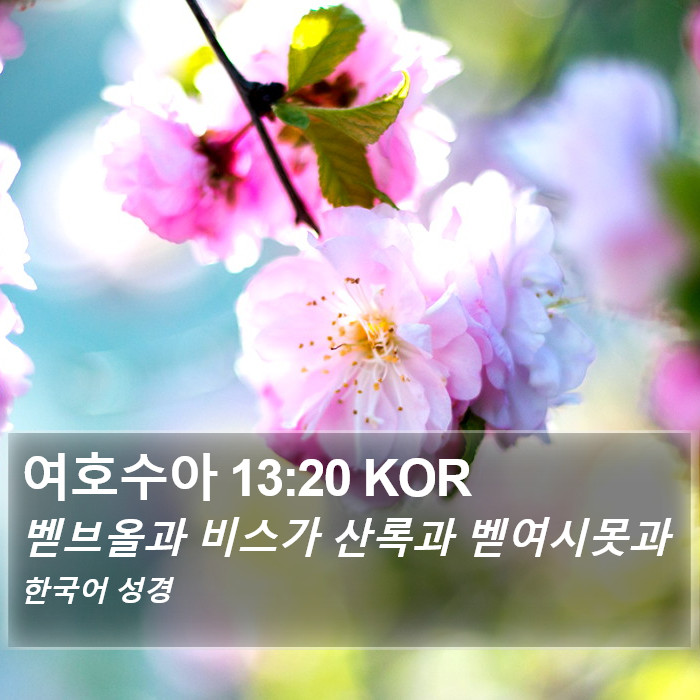 여호수아 13:20 KOR Bible Study