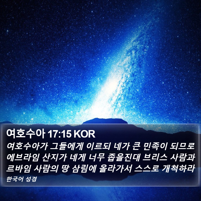 여호수아 17:15 KOR Bible Study