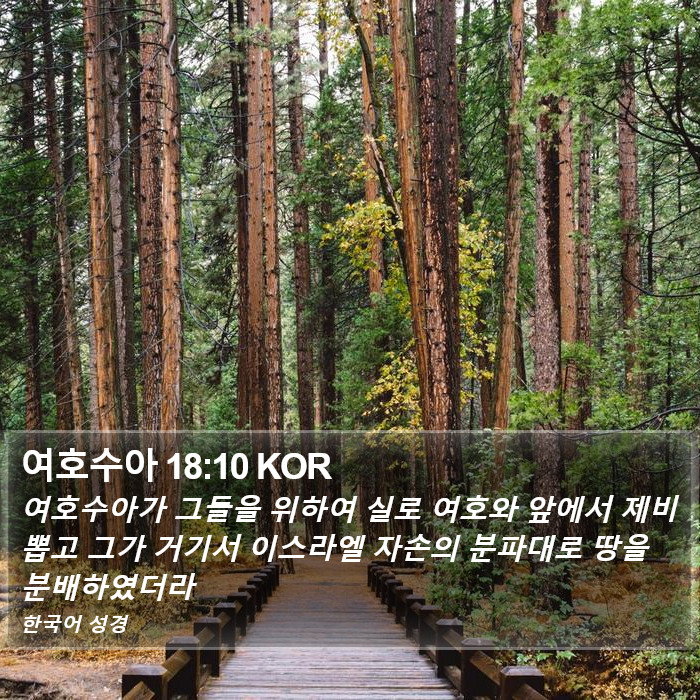 여호수아 18:10 KOR Bible Study