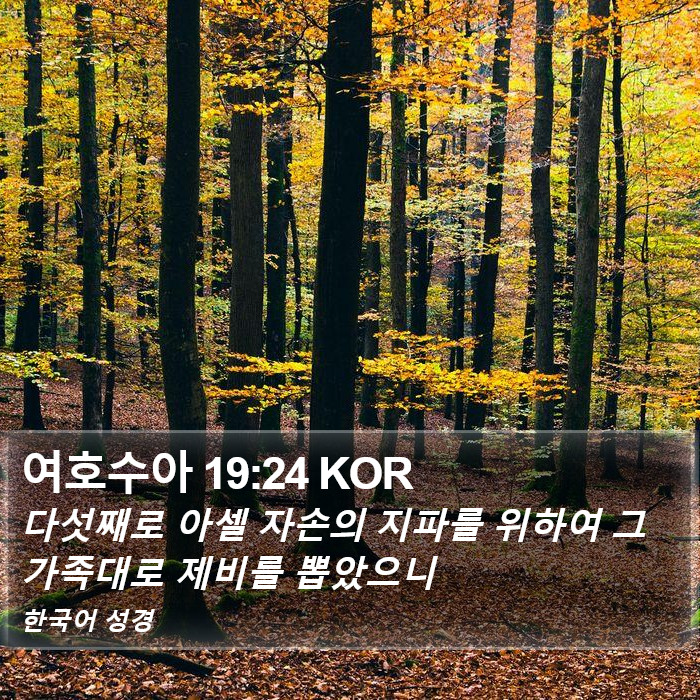 여호수아 19:24 KOR Bible Study