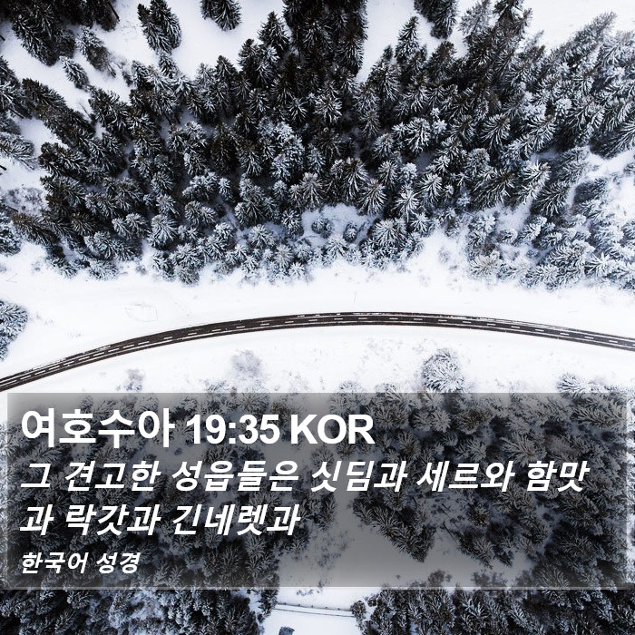 여호수아 19:35 KOR Bible Study