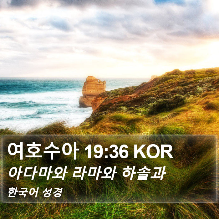 여호수아 19:36 KOR Bible Study