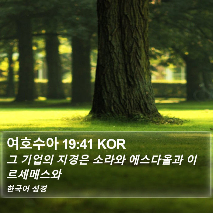 여호수아 19:41 KOR Bible Study