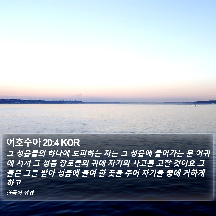 여호수아 20:4 KOR Bible Study