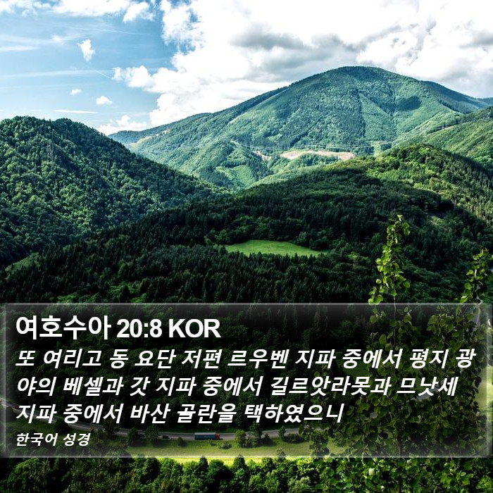 여호수아 20:8 KOR Bible Study