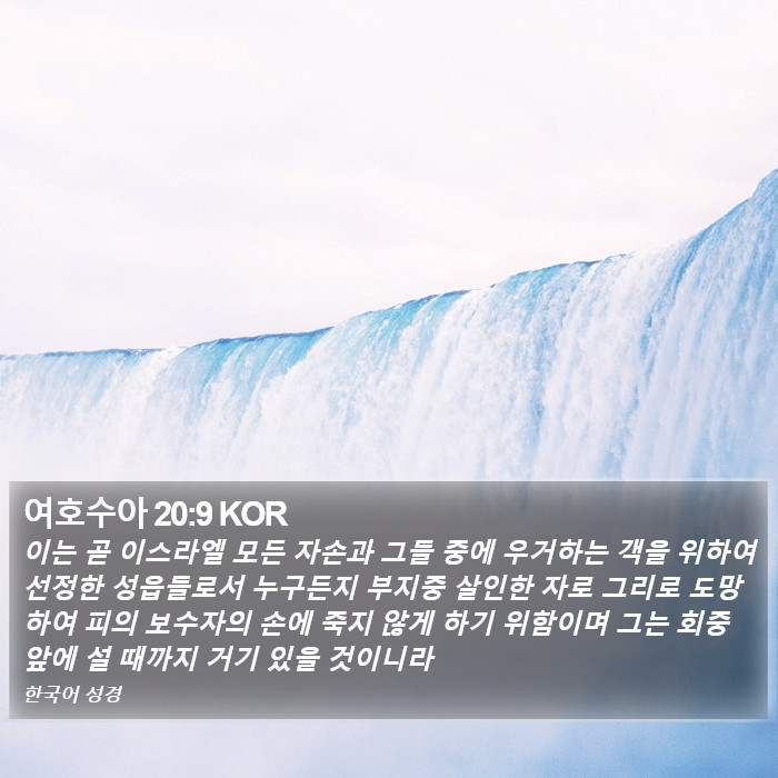 여호수아 20:9 KOR Bible Study