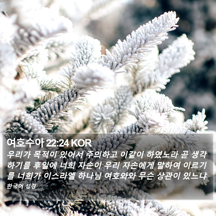 여호수아 22:24 KOR Bible Study