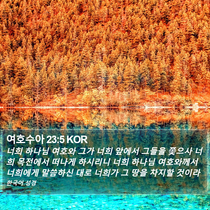 여호수아 23:5 KOR Bible Study