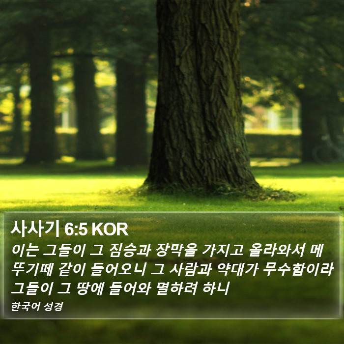 사사기 6:5 KOR Bible Study