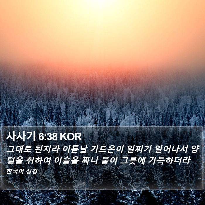 사사기 6:38 KOR Bible Study