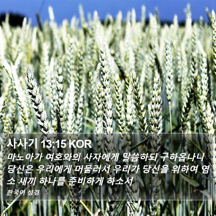 사사기 13:15 KOR Bible Study