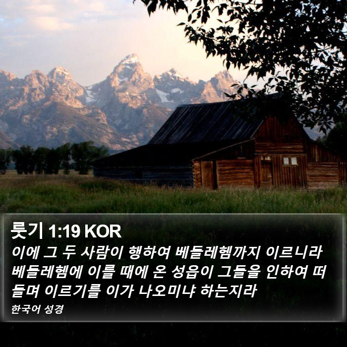 룻기 1:19 KOR Bible Study