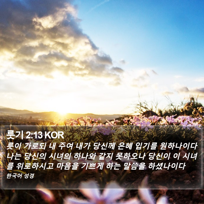 룻기 2:13 KOR Bible Study