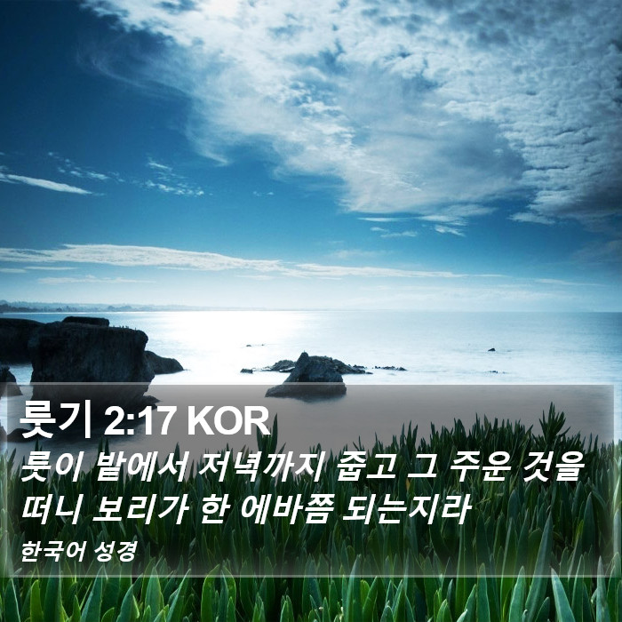 룻기 2:17 KOR Bible Study