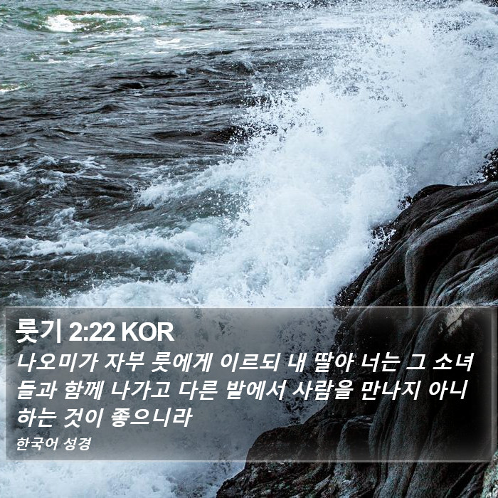 룻기 2:22 KOR Bible Study