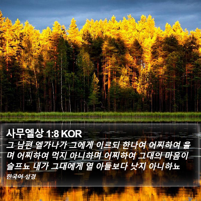 사무엘상 1:8 KOR Bible Study