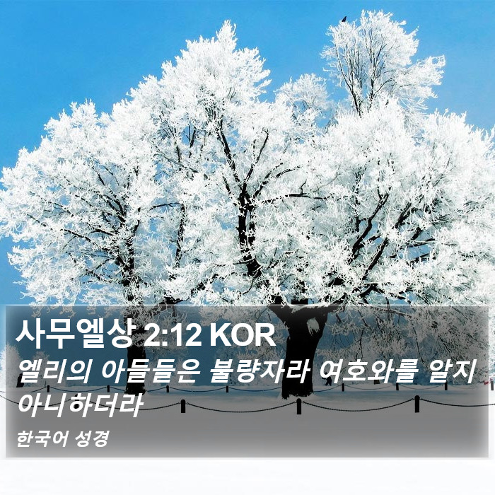 사무엘상 2:12 KOR Bible Study