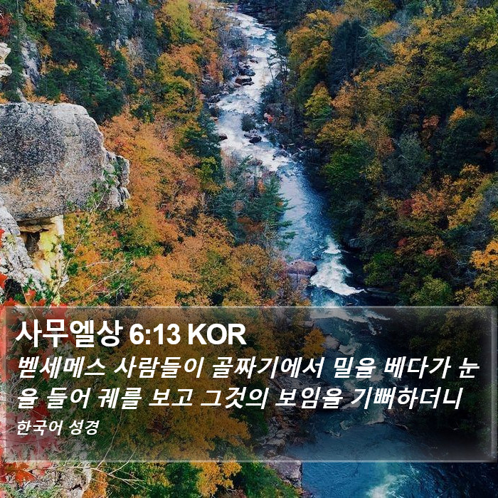 사무엘상 6:13 KOR Bible Study