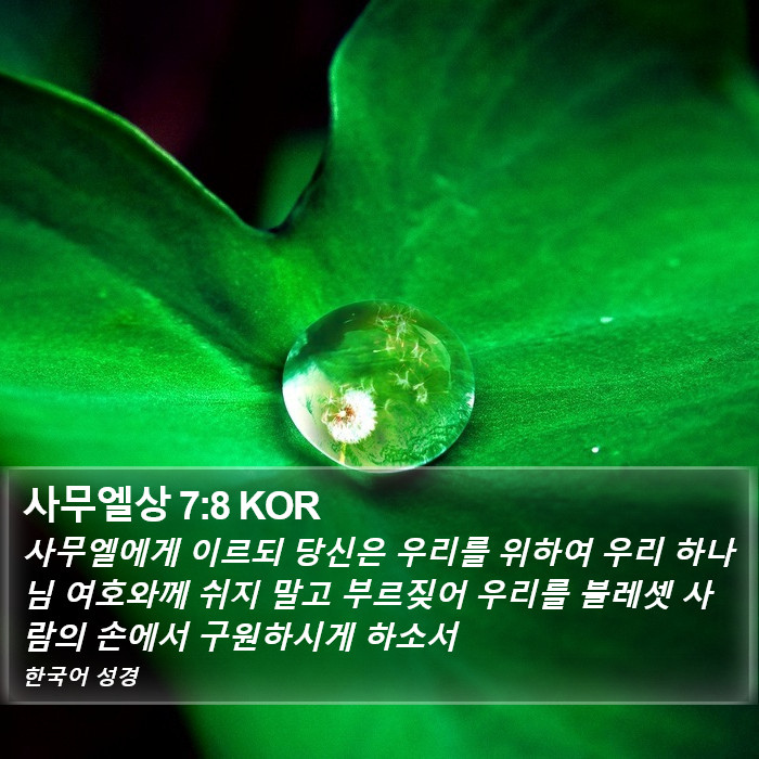 사무엘상 7:8 KOR Bible Study