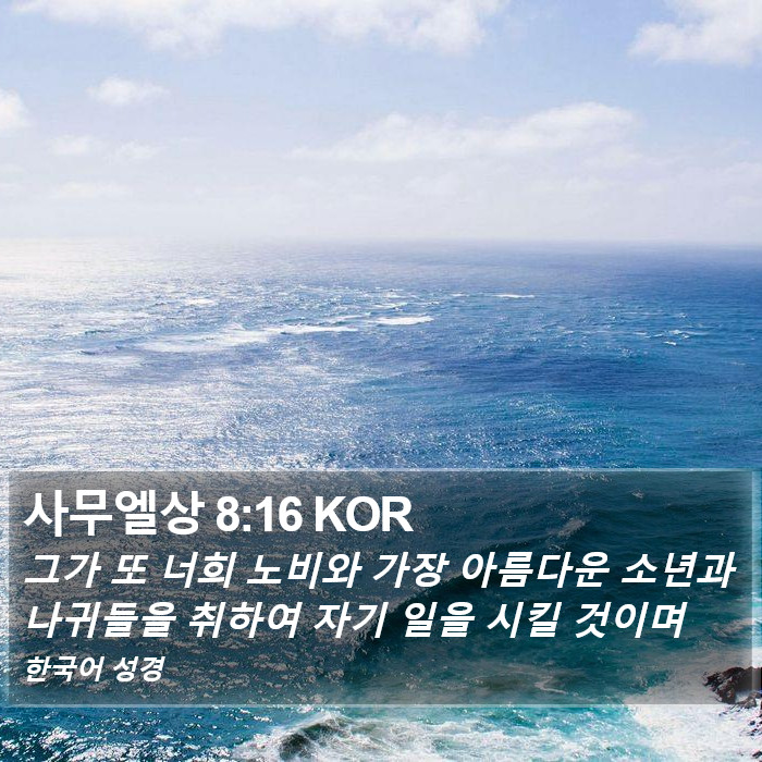 사무엘상 8:16 KOR Bible Study