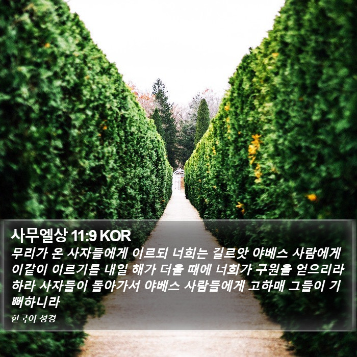 사무엘상 11:9 KOR Bible Study