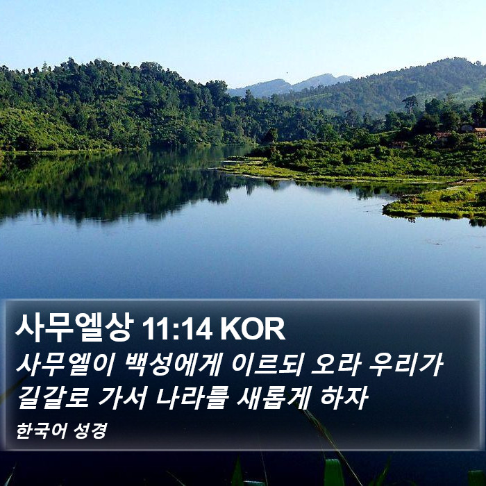사무엘상 11:14 KOR Bible Study