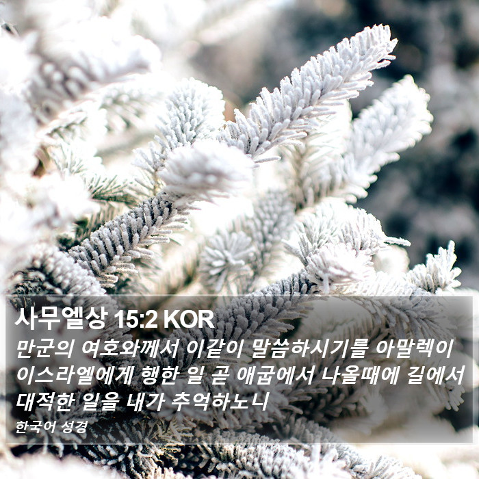 사무엘상 15:2 KOR Bible Study