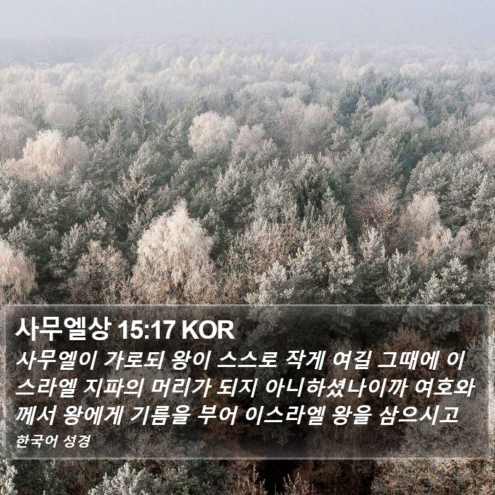 사무엘상 15:17 KOR Bible Study