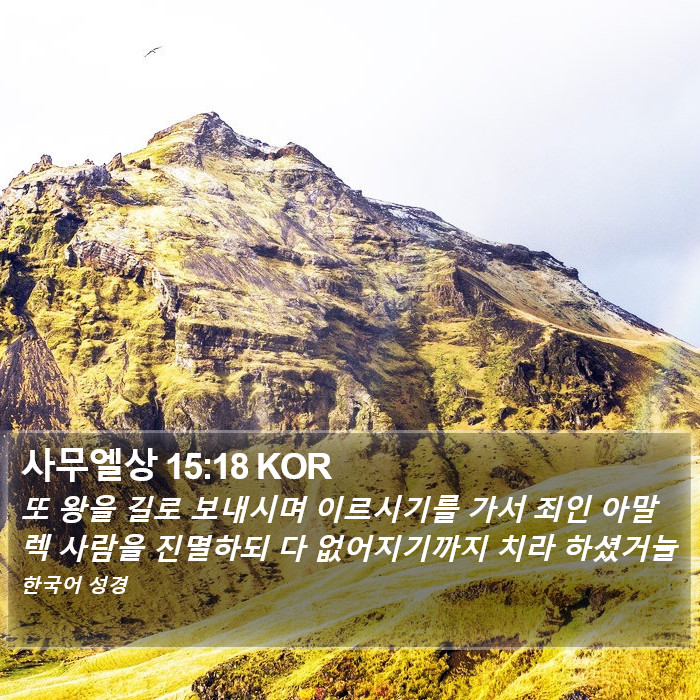 사무엘상 15:18 KOR Bible Study