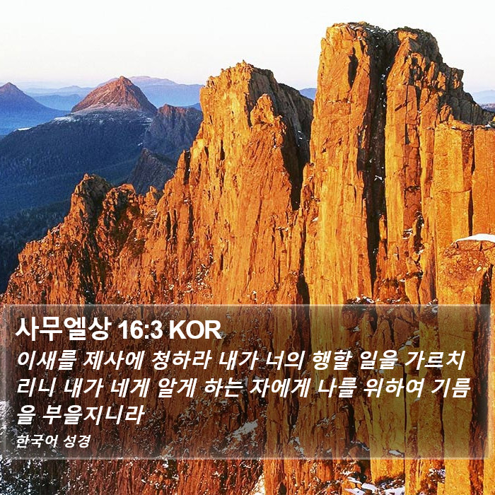 사무엘상 16:3 KOR Bible Study