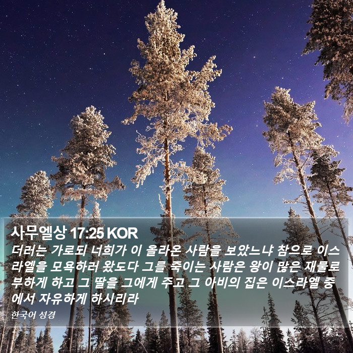 사무엘상 17:25 KOR Bible Study