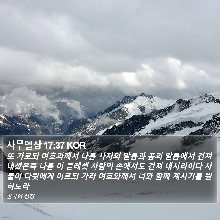 사무엘상 17:37 KOR Bible Study