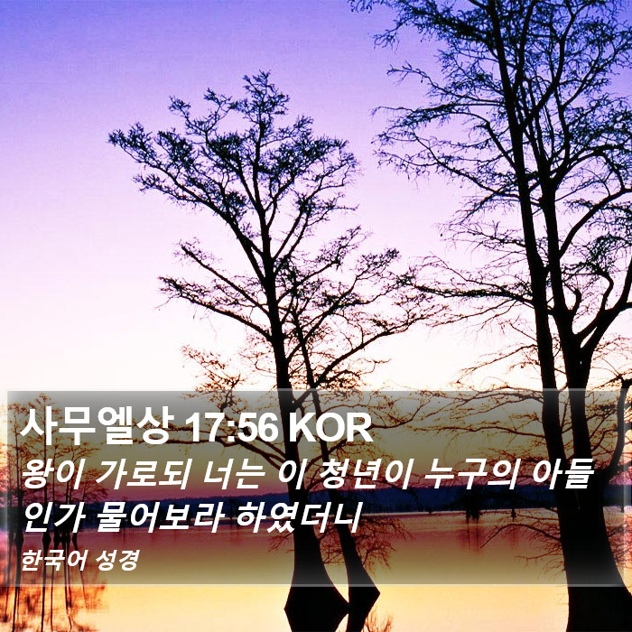 사무엘상 17:56 KOR Bible Study