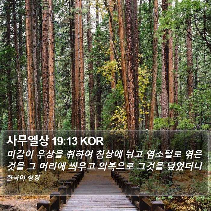 사무엘상 19:13 KOR Bible Study