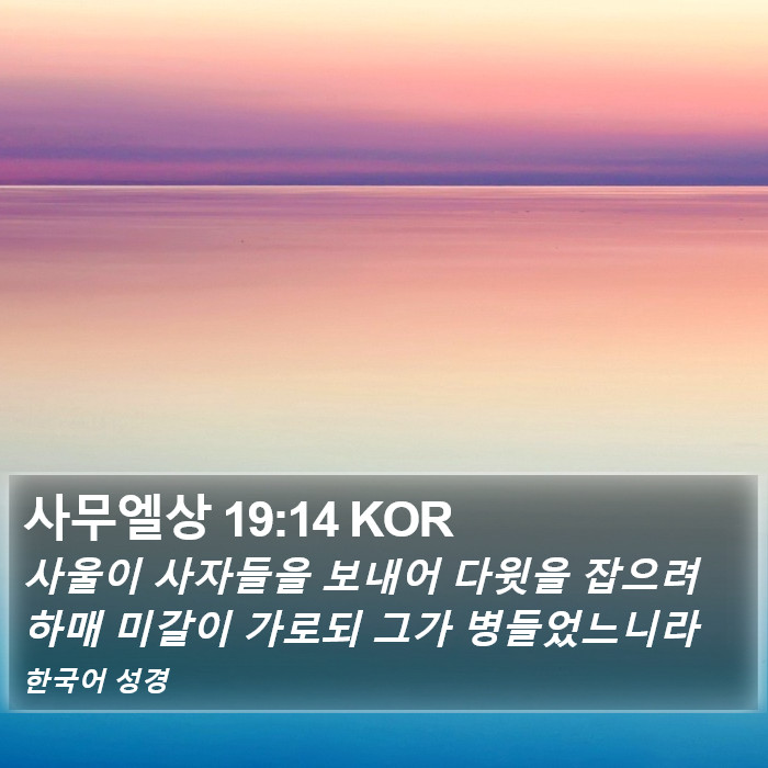 사무엘상 19:14 KOR Bible Study