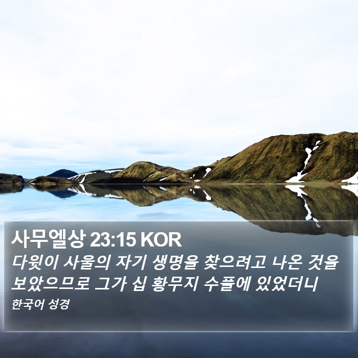 사무엘상 23:15 KOR Bible Study