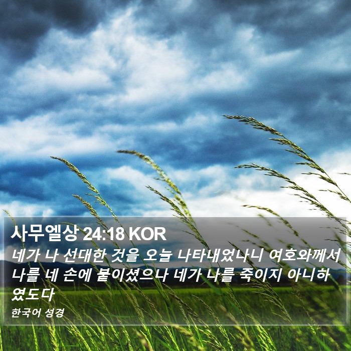 사무엘상 24:18 KOR Bible Study