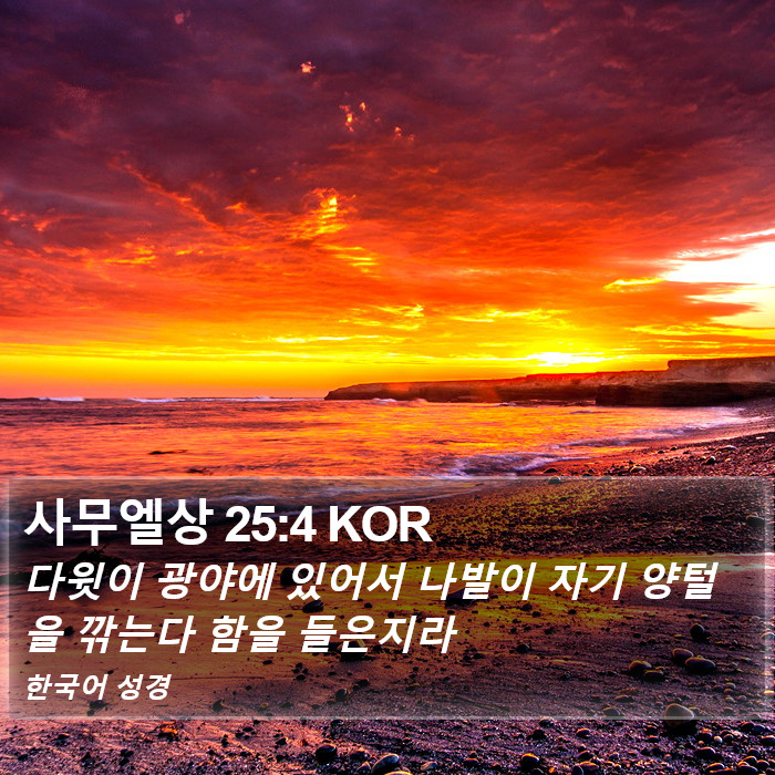 사무엘상 25:4 KOR Bible Study