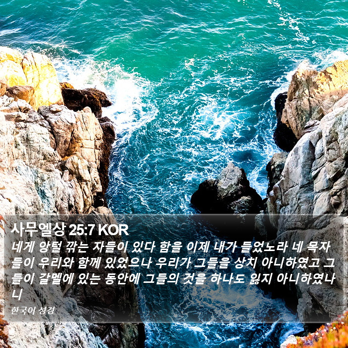 사무엘상 25:7 KOR Bible Study