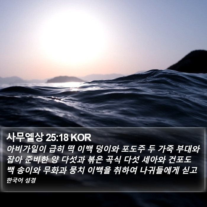 사무엘상 25:18 KOR Bible Study