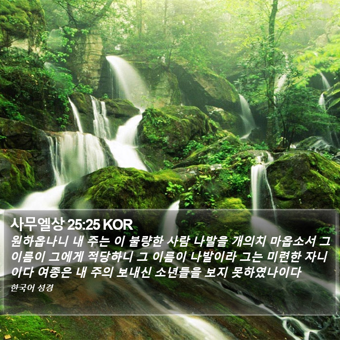 사무엘상 25:25 KOR Bible Study