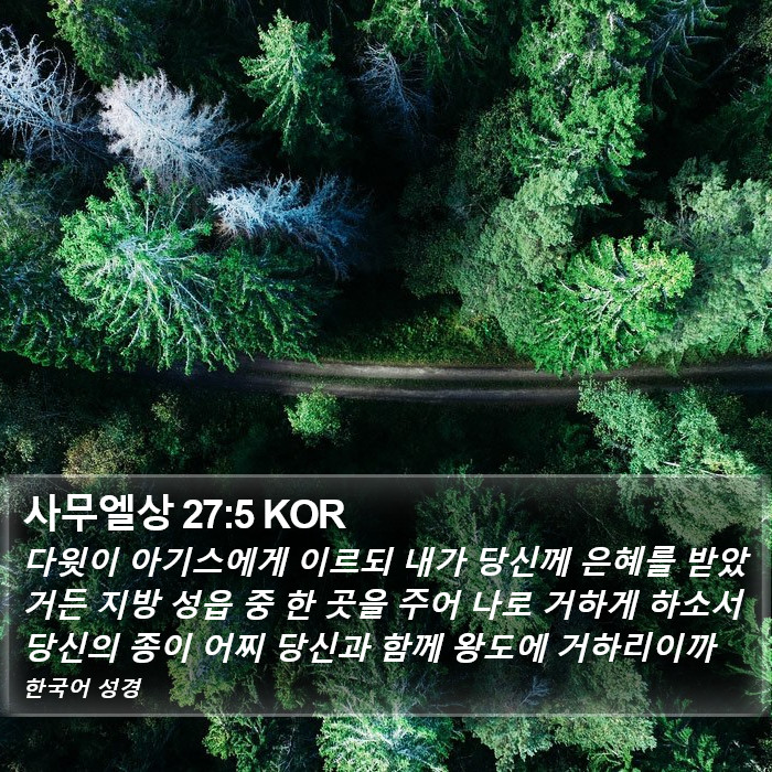 사무엘상 27:5 KOR Bible Study