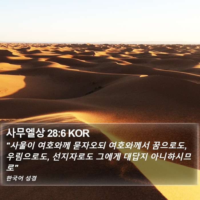 사무엘상 28:6 KOR Bible Study