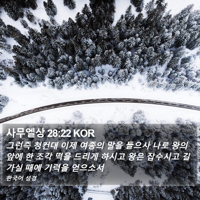 사무엘상 28:22 KOR Bible Study